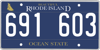 RI license plate 691603