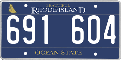 RI license plate 691604