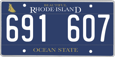 RI license plate 691607