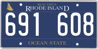 RI license plate 691608