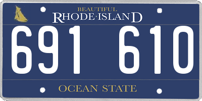 RI license plate 691610