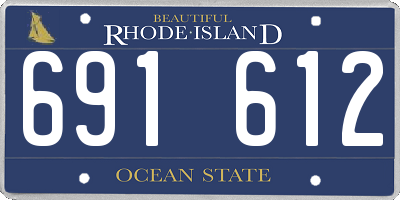 RI license plate 691612