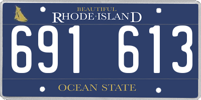 RI license plate 691613