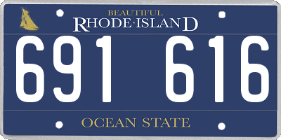 RI license plate 691616