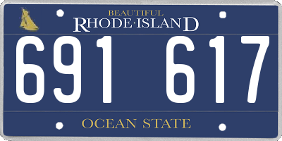 RI license plate 691617