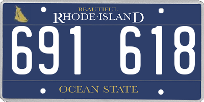RI license plate 691618