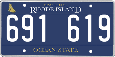 RI license plate 691619