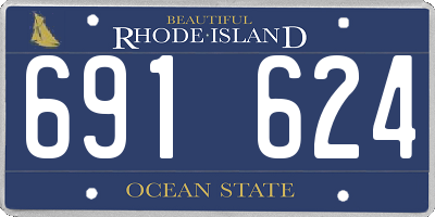 RI license plate 691624