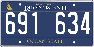 RI license plate 691634