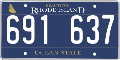 RI license plate 691637
