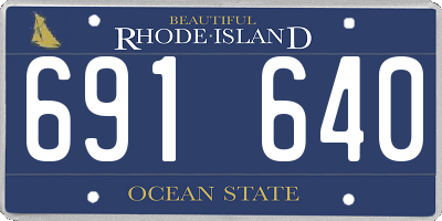 RI license plate 691640