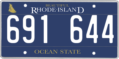 RI license plate 691644