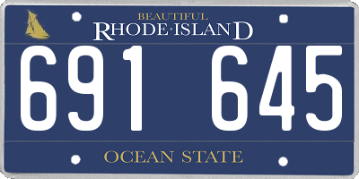 RI license plate 691645