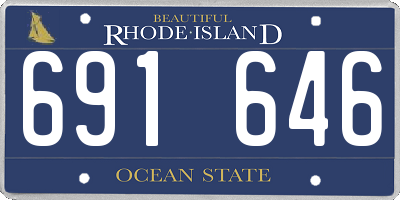 RI license plate 691646
