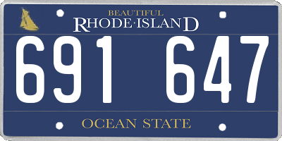 RI license plate 691647
