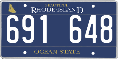 RI license plate 691648
