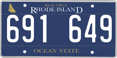 RI license plate 691649