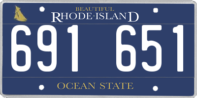 RI license plate 691651