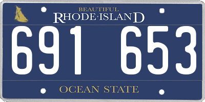 RI license plate 691653
