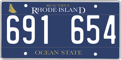 RI license plate 691654