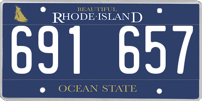 RI license plate 691657