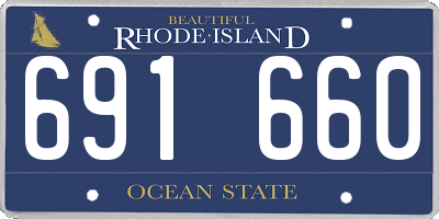 RI license plate 691660