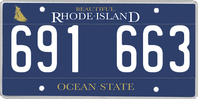 RI license plate 691663