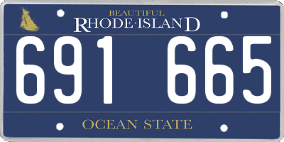 RI license plate 691665
