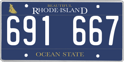 RI license plate 691667
