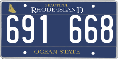 RI license plate 691668