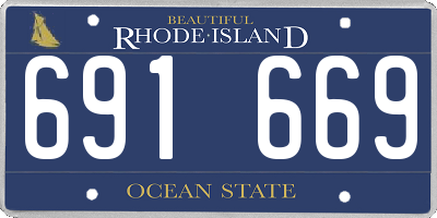 RI license plate 691669