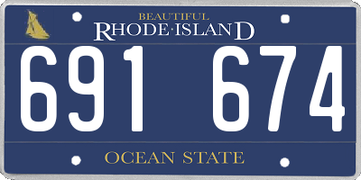 RI license plate 691674