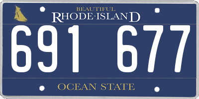 RI license plate 691677