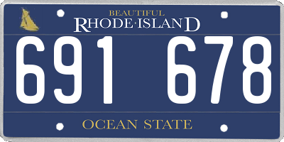 RI license plate 691678
