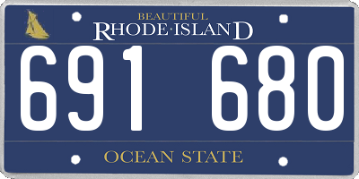 RI license plate 691680