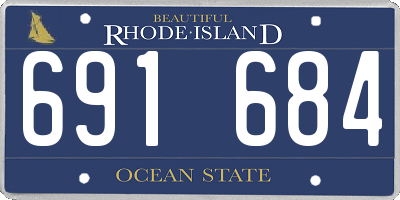 RI license plate 691684