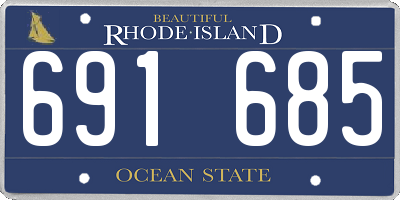 RI license plate 691685