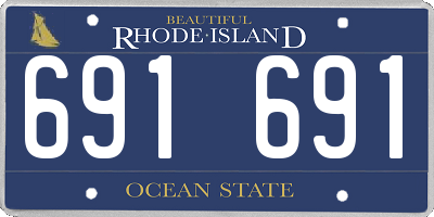 RI license plate 691691