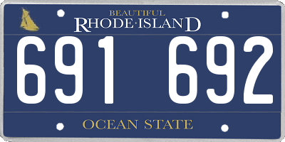 RI license plate 691692