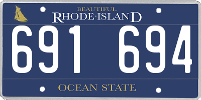 RI license plate 691694