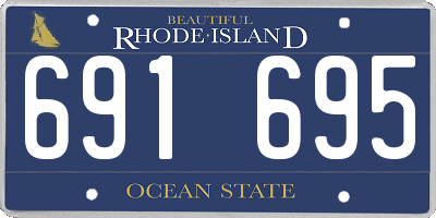 RI license plate 691695