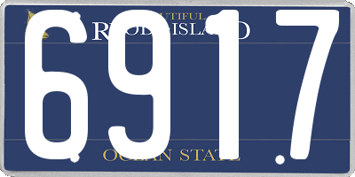 RI license plate 6917