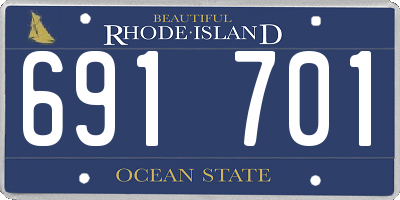 RI license plate 691701