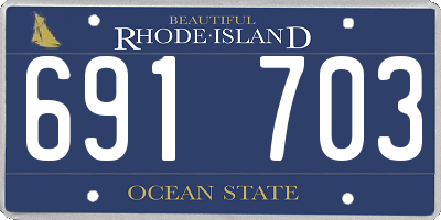 RI license plate 691703