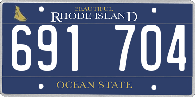 RI license plate 691704