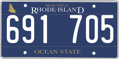 RI license plate 691705