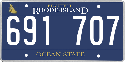 RI license plate 691707