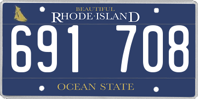 RI license plate 691708