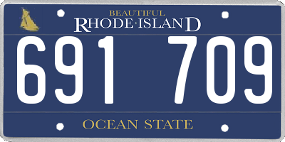 RI license plate 691709