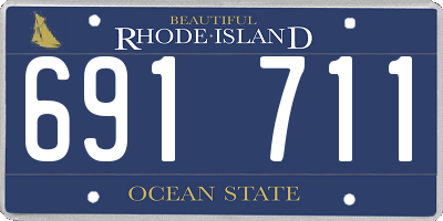 RI license plate 691711